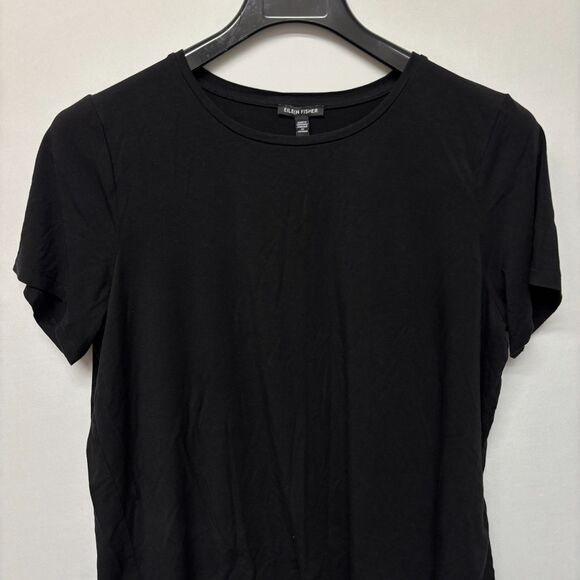 Eileen Fisher Short Sleeve Tee T-Shirt Top XL X-Large Tencel Lyocell C025 -30 - Picture 8 of 14